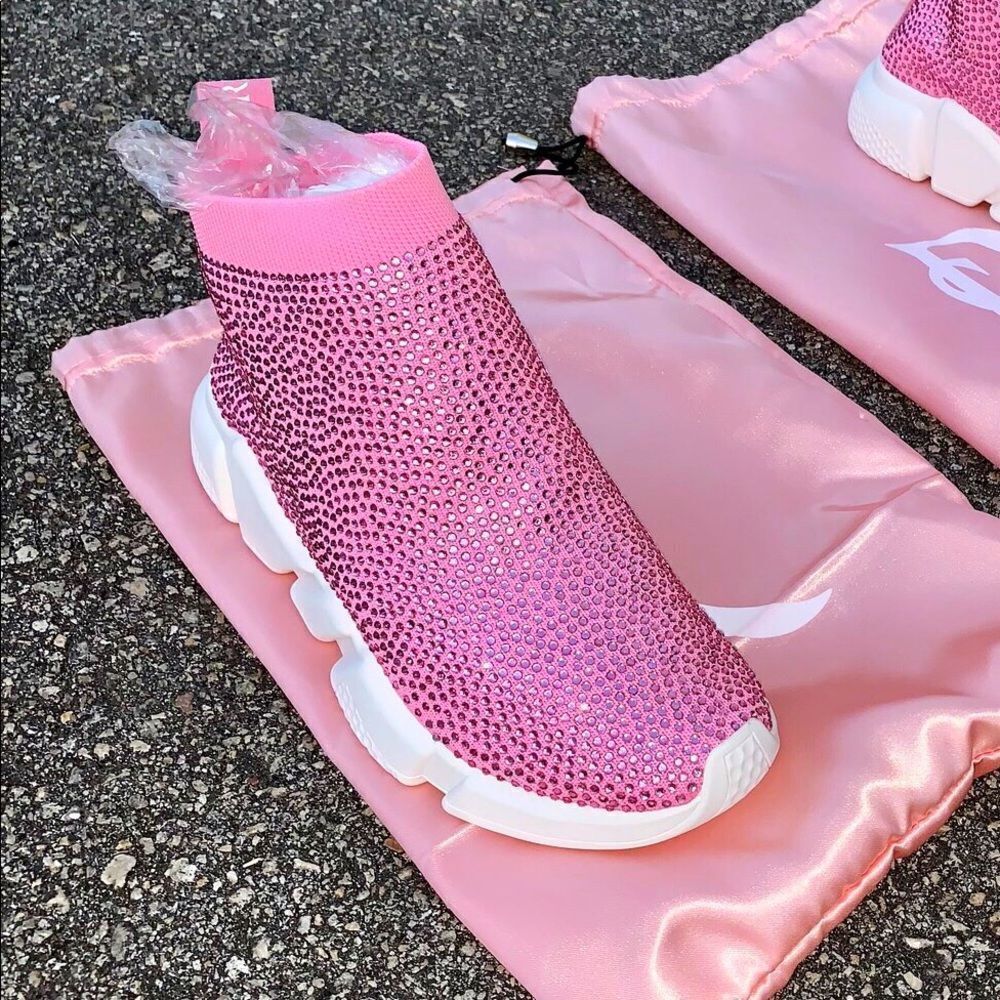 pink crystal speed trainers - Picture 2 of 2